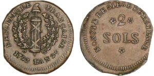 Allemagne - Siège de Mayence - 2 sols - 1793