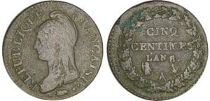 5 centimes Dupré - grand module - An 8/5 A (Paris) 5 centimes Dupré - grand module - An 8/5 A (Paris)