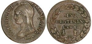 5 centimes Dupré - grand module - An 8/5 BB (Strasbourg) 5 centimes Dupré - grand module - An 8/5 BB (Strasbourg)