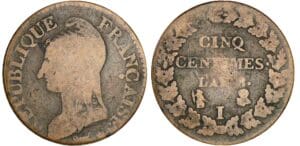 5 centimes Dupré - grand module - An 8 I (Limoges) 5 centimes Dupré - grand module - An 8 I (Limoges)