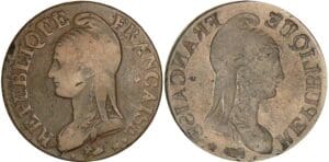 5 centimes Dupré - grand module - Frappe incuse