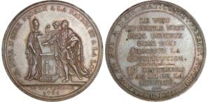 Monneron au serment du roi - Constitution - 1791 - flan bruni