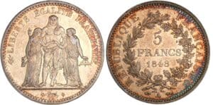 5 francs Hercule - 1848 A (Paris) 5 francs Hercule - 1848 A (Paris)