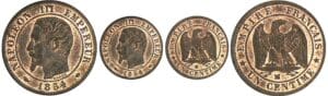 1 centime Napoléon III tête nue - 1854 MA (Marseille)