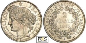 2 francs Cérès avec légende - 1895 A (Paris)