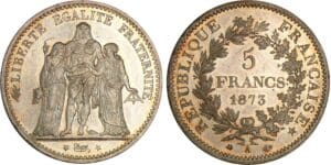 5 francs Hercule - 1873 A (Paris)