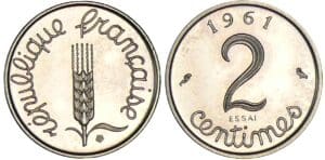 2 centimes Epi - 1961 essai