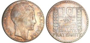 10 francs Turin argent - 1937