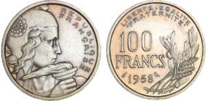 100 francs Cochet - 1958 chouette