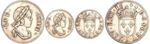 Louis XIV - 1/24 écu à la mèche courte, 2ème type - 1644 A (Paris)