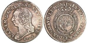 Italie - Règne de Sardaigne - Carlo Emanuele III - 1/4 d'écu 1769 (Turin) Italie - Règne de Sardaigne - Carlo Emanuele III - 1/4 d'écu 1769 (Turin)
