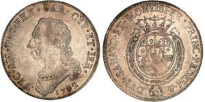 Italie - Règne de Sardaigne - Vittorio Amedeo III - 1/2 écu 1792 (Turin) Italie - Règne de Sardaigne - Vittorio Amedeo III - 1/2 écu 1792 (Turin)