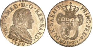 Italie - Règne de Sardaigne - Vittorio Amedeo III - 20 soldi 1796 (Turin) Italie - Règne de Sardaigne - Vittorio Amedeo III - 20 soldi 1796 (Turin)