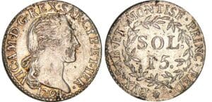 Italie - Règne de Sardaigne - Vittorio Amedeo III - 15 soldi 1794 (Turin) Italie - Règne de Sardaigne - Vittorio Amedeo III - 15 soldi 1794 (Turin)