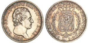 Italie - Règne de Sardaigne - Carlo Felice - 1 lira 1828 (Turin) Italie - Règne de Sardaigne - Carlo Felice - 1 lira 1828 (Turin)