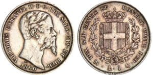 Italie - Règne de Sardaigne - Vittorio Emanuele II - 1 lira 1860 (Milan) Italie - Règne de Sardaigne - Vittorio Emanuele II - 1 lira 1860 (Milan)