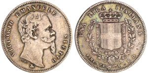 Italie - Vittorio Emanuele II - 1 lira 1860 (Florence)