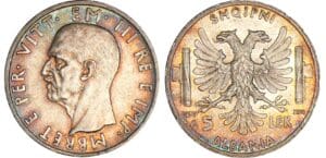 Albanie - Vittorio Emanuele III - 5 lek 1939 (Rome)