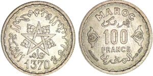 Maroc - 100 francs 1370 H (Paris) Maroc - 100 francs 1370 H (Paris)