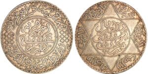 Maroc - 5 dirhams 1331 H (Paris) Maroc - 5 dirhams 1331 H (Paris)