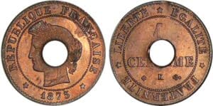 Cochinchine - Sapeque 1875 K (Bordeaux) Cochinchine - Sapeque 1875 K (Bordeaux)