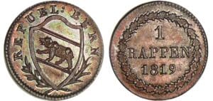 Suisse - Canton de Berne - 1 rappen 1819