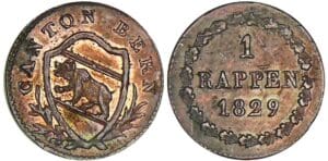 Suisse - Canton de Berne - 1 rappen 1829