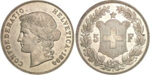 Suisse - 5 francs 1894 Suisse - 5 francs 1894