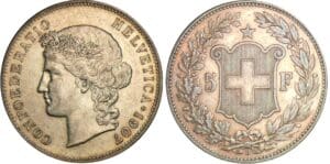 Suisse - 5 francs 1907 Suisse - 5 francs 1907