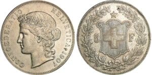 Suisse - 5 francs 1907 Suisse - 5 francs 1907