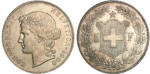 Suisse - 5 francs 1908 Suisse - 5 francs 1908