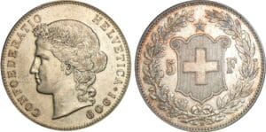 Suisse - 5 francs 1909 Suisse - 5 francs 1909