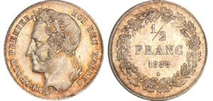 Belgique - Léopold I (1831-1865) - 1/2 franc 1838