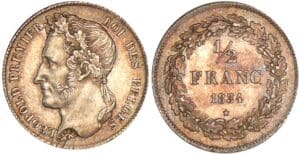 Belgique - Léopold I - 1/2 franc 1834