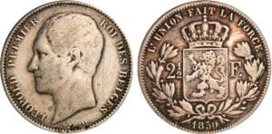 Belgique - Léopold I - 2 1/2 francs 1850