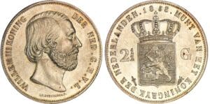 Pays-Bas - Willem III - 2 1/2 gulden 1858