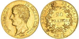 20 francs Bonaparte premier consul - An 12 A (Paris)