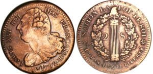 2 sols au faisceau type FRANCAIS - 1792 BB (Strasbourg)