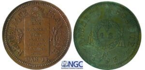 Sol à la balance type FRANCOISE - An II - 1793 AA (Metz) refrappe Sol à la balance type FRANCOISE - An II - 1793 AA (Metz) refrappe