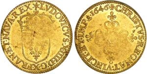 Louis XIV - Ecu d’or - 1646 X (Amiens)