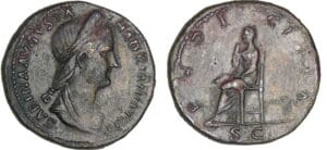 Sabine - Sesterce (136, Rome) - La Pudeur Sabine - Sesterce (136, Rome) - La Pudeur