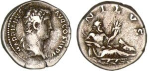 Hadrien - Denier (117, Rome) - Le Nil Hadrien - Denier (117, Rome) - Le Nil