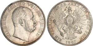 Allemagne - Prussie - Wilhelm I - 5 mark 1867 A (Berlin)