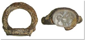 Romain - Bague en bronze avec intaille - Ier-IIIème siècle ap. J.-C.