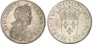 Louis XIV - Ecu à la mèche longue - 1651 A (Paris)