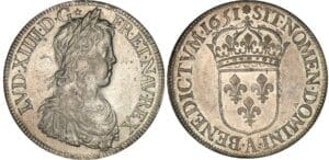 Louis XIV - Ecu à la mèche longue - 1651 A (Paris) * après D G