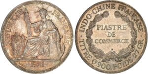 Indochine - Piastre de commerce - 1921 H (Heaton) Indochine - Piastre de commerce - 1921 H (Heaton)
