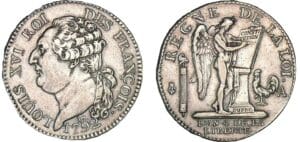 1/2 écu de 3 livres type FRANCOIS - 1792 A (Paris) 2ème sem 1/2 écu de 3 livres type FRANCOIS - 1792 A (Paris) 2ème sem
