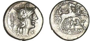 Domitia - Denier (128 av. J.-C.)