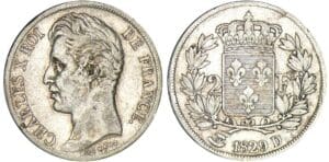2 francs Charles X - 1829 D (Lyon) 2 francs Charles X - 1829 D (Lyon)